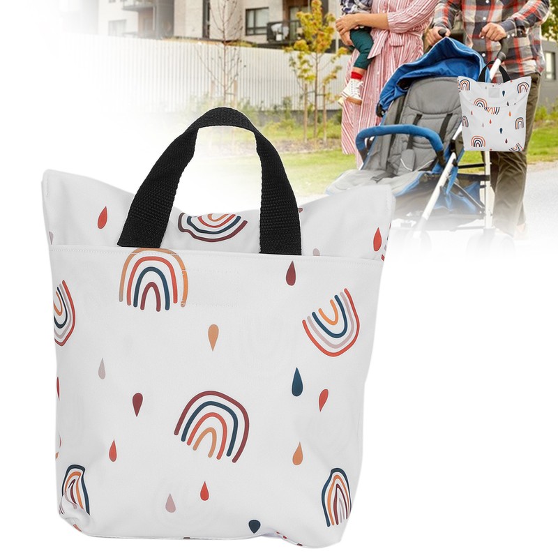 Baby Cloth Diaper Bag Waterproof DoubleLayer Pocket Fashionable Baby Outing