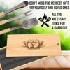 Unique Lotus Flower Engraved BBQ Tool Set for Grill Masters: