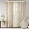 Pemberly Row Palm Leaf Burnout Window Sheer in Natural 50x95"