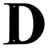 Village Wrought Iron Wrought Iron Letter D Small 6.01" (Made