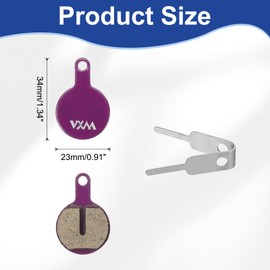 sourcing map Disc Brake Pad 0.91" x 1.34" Semi-Metallic Resin Bike Brake Pads with Spring for BB7 M355 M446 M640 Mountain Road Bikes, Purple