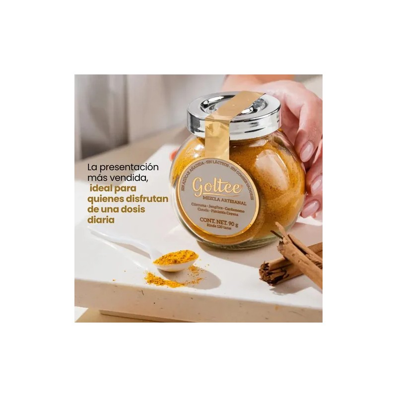 Golden Milk Leche Dorada Goltee Frasco 90g Rinde 130 Tazas