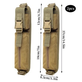 DEARBAG Premium Molle Accessory Bag, Backpack Strap Bag Made of Nylon, Multifunctional Tactical Attachment Bag, Ideal for Hiking, Hunting & Outdoor Activities - Robust, Waterproof, khaki