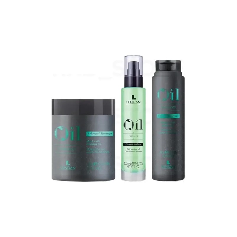 Lendan Moringa Shampoo 300ml Mask 500m Oil Essences 100m