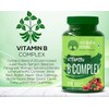 Generic Vitamin B Complex 100% RDA - 200 Tablets/Capsules - B Vitamins Supplement (B1, B2, B3, B5, B6, B7, B9, B12), Green