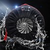 Geloo 4PCS Tire Cover, Seasonal Tire Totes,Polyester Wheel Tires Storage