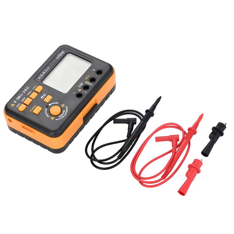 VC60B LCD Digital Megohmmeter Insulation Resistance Tester MegOhm Meter 200MΩ