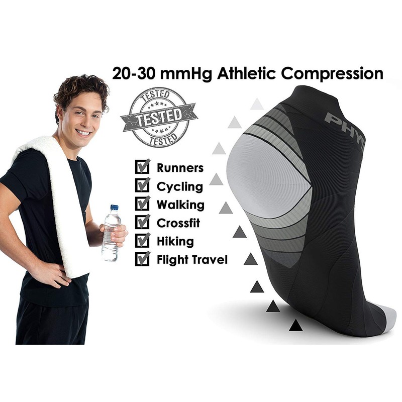 Physix Gear Plantar Fasciitis Compression Socks for Women & Men,