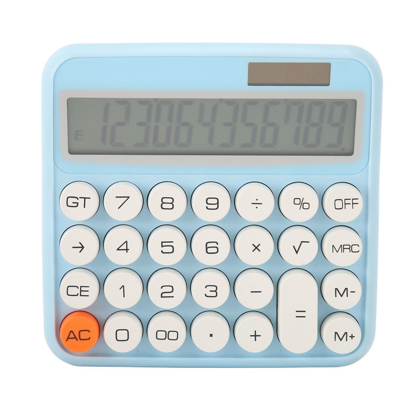 12 Digits Desktop Calculator with Large LCD Display Dual Power