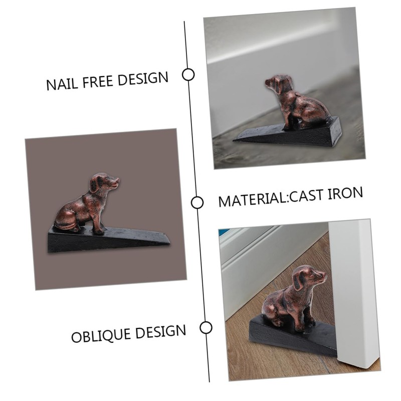 OSALADI Creative Dog Shaped Door Stopper Heavy Duty Cast Iron