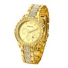 JewelryWe Women's Men's Luxury Watch with Rhinestone Glitter Metal Strap