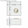 Square Acrylic Block 70 x 70 x 30 mm Transparent,