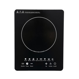 Electric Induction Cooktop, 2200W Portable Induction Burner with 8 Power Levels & Temp Adjustable & Safety Protection Functions