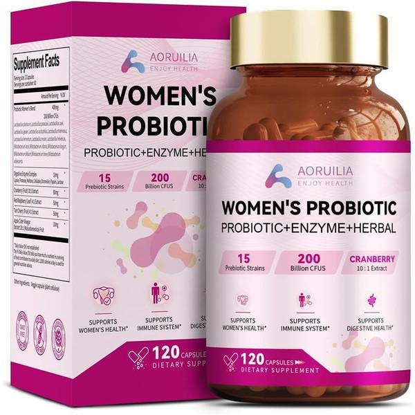 Probiotics for Women - 200 Billion CFUs, 15 Strains, Digestive