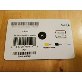 Sprint SIMOLW506C Nano SIM Card