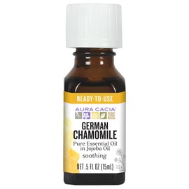 Aceite esencial de manzanilla alemana Aura Cacia (en aceite de jojoba) | 0,5 onzas onz. | Matricaria recutita