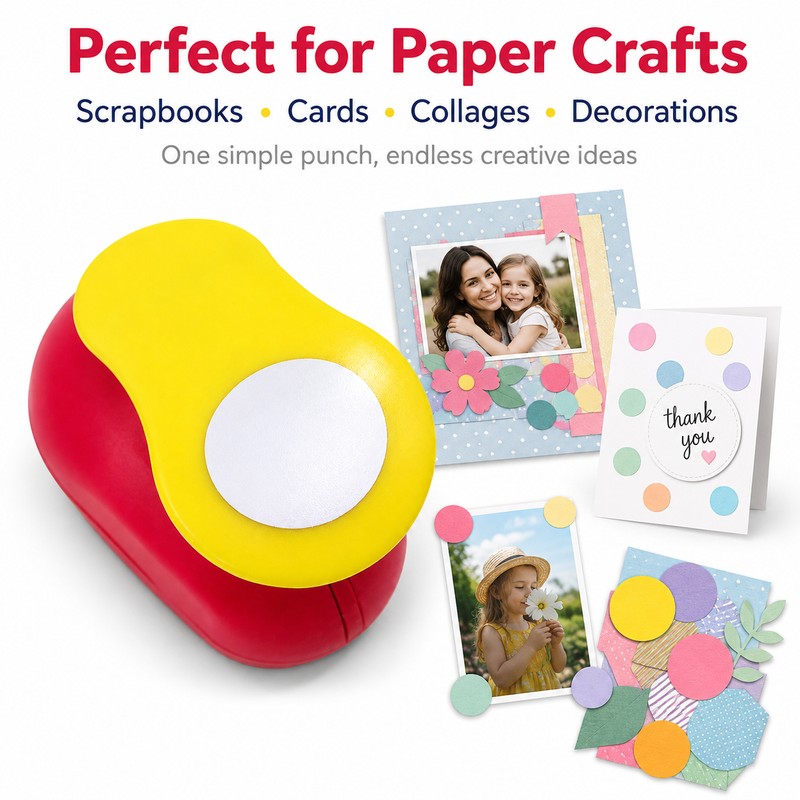 1 Inch Circle Paper Punch for Crafts – Manual 25