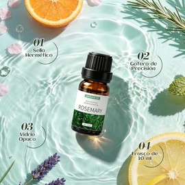Set de 20 Aceites Esenciales para Difusor, 10 ml Cada Botella, Aceites Esenciales de Aromaterapia, Hecho con Ingredientes Naturales, Ideal para Difuso
