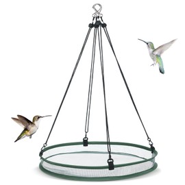 FoldTier Universal Wild Bird Seed Catcher Hanging Hoop Platform Bird Seed Catcher Tray for Hummingbird Feeders Bee Feeder Outdoor Garden Accessories(1 Pieces,20 Inch)
