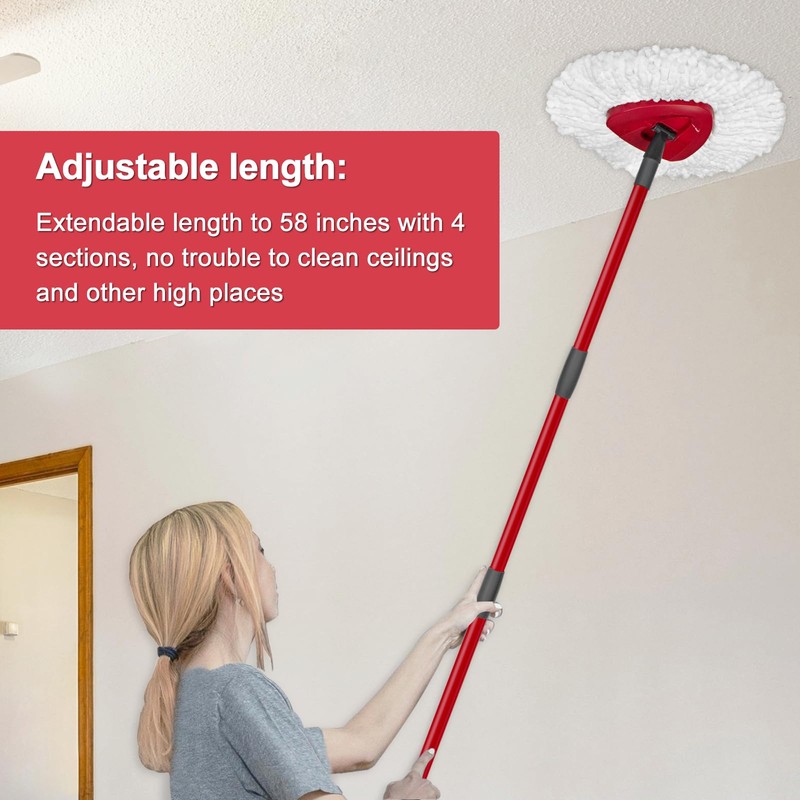 DLAIMI Mop Handle Replacement for Ocedar 4 Section Spin Mop