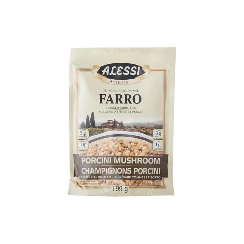 Alessi Porcini Mushroom Farro, 7 Ounce (6 Pack)