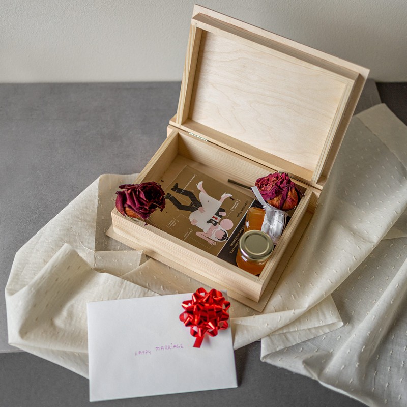 Creative Deco Book Box Wooden Box with Lid | 24