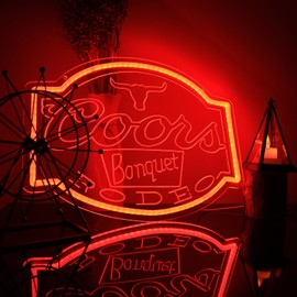 Pinlangdou Western Cowboy Bull Neon Sign Wall Decor for Bar Garage Man Cave