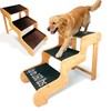 Extra Wide Dog Stairs for Large Dogs, 3-Step,Supports Up to