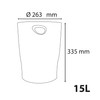 Exacompta - Ref 45338D – 1 Papierkorb mit Griffen ECOBIN