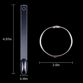 Blinginbox Clear Round 150PCS Nail Swatches Sticks with Ring, False Nail Sample Sticks for Nail Art Polish Color Practice Fan-shaped Display,False Nail Sample Stick.