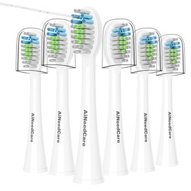 AiNeedCare Toothbrush Head Replacement for Waterpik, 6 Pack Flossing Brush Heads Compatible with Water-pik Sonic Fusion 2.0 / SF-01, SF-02, SF-03 & SF-04