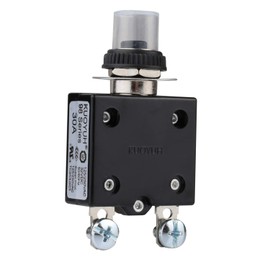 DIYhz Thermal Circuit Breaker, 30A 125/250V AC 32V DC Push-Button Reset Thermal Overload Circuit Breaker with Quick Connect Terminals & Waterproof Button Cover - 98 Series