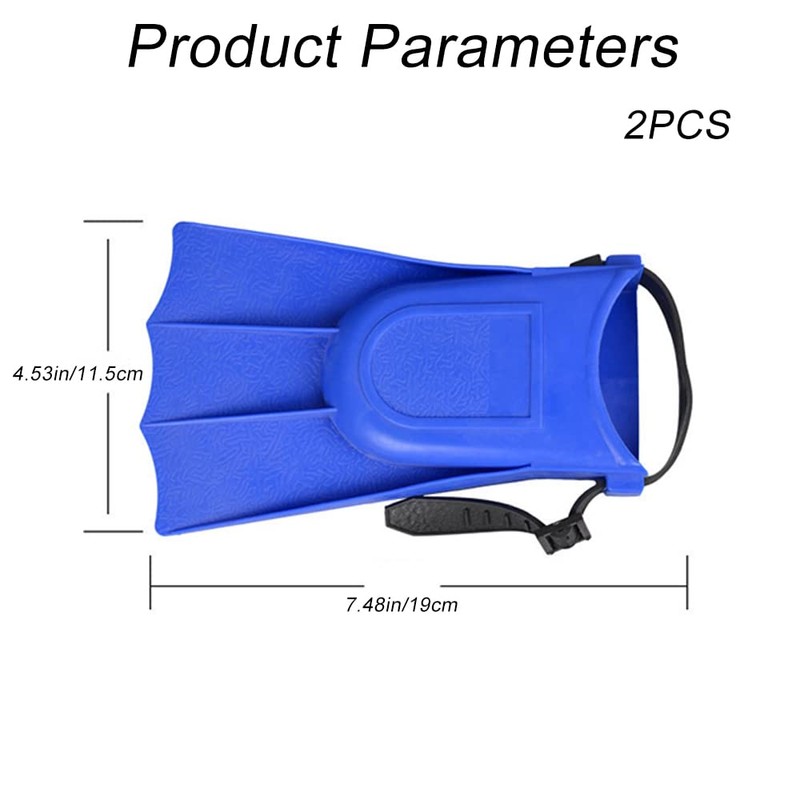 2 Pcs Swim Fins Adjustable Swimming Flippers Professional Snorkel Fins
