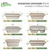 EcoQuality 24oz Disposable Bowls with Fiber Lids - Rectangular Compostable