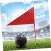 BIUDECO Running Triangle Flag Set 4 Iron Stick Flags Shot