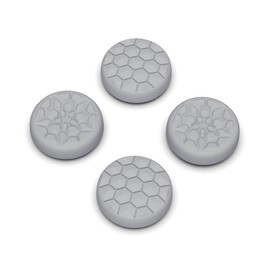 PlayVital Thumb Grip Caps for Steam Deck LCD & OLED, Silicone Thumbsticks Grips Joystick Caps for Steam Deck Accessories - Fleeting Gray Diamond Grain & Crack Bomb Design