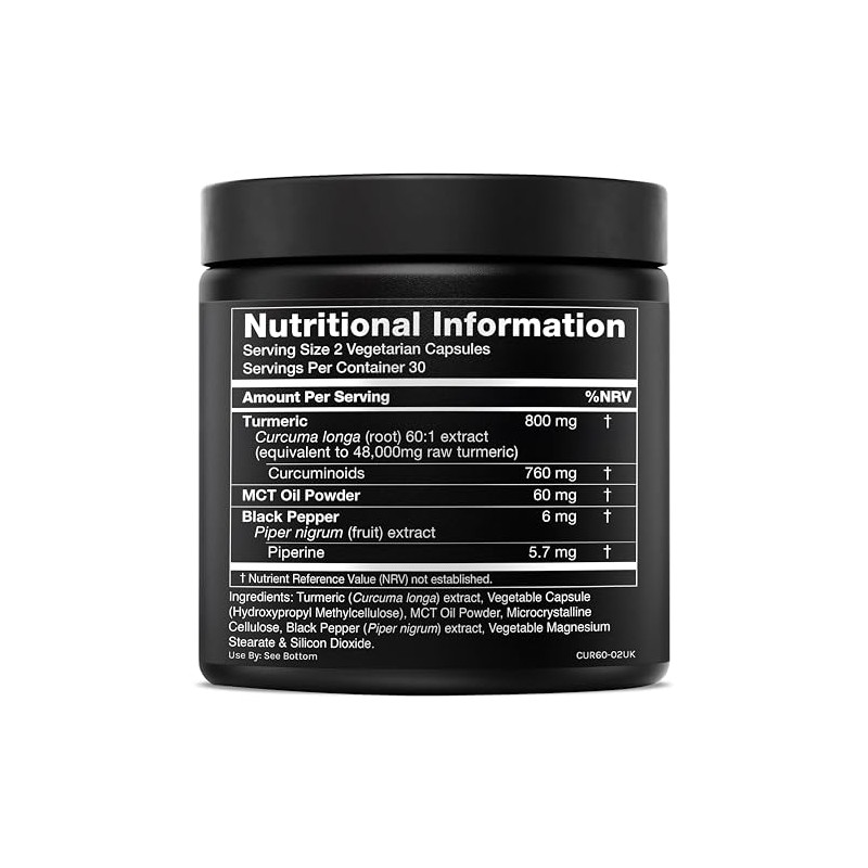 Turmeric Curcumin - 48000mg from a 60:1 Extract with 95%