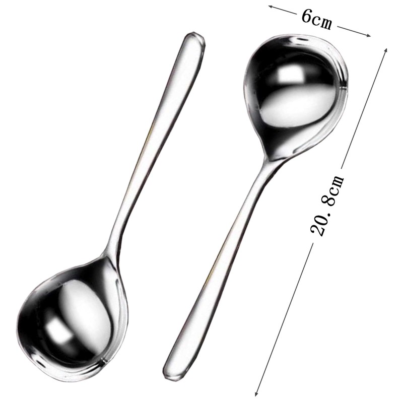 2 Pcs Small Ladle Soup Spoon Stainless Steel Soup Spoon