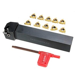 POWERTOOL Lathe Boring Bar Holder, Turning Tools 1PC Lathe Turning Tool HolderSER2020K16 Holder +10PCS 16ER AG60 Blade + 1PC Wrench