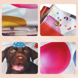 Happy Birthday Banner Background, Birthday Party Background Decoration, Extra Large Background Birthday Decoration, for Birthday Party, Decoration, Accessories, 180 x 110 cm