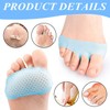 WUFGWBD 6 Pairs Of Blue Forefoot Pads, Hollow Breathable Forefoot