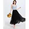Flygo Women's Maxi Tulle Skirt Long Tiered A Line Mesh