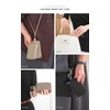 QUARE 5 Rows Genuine Leather Smart Key Case, Card Case,