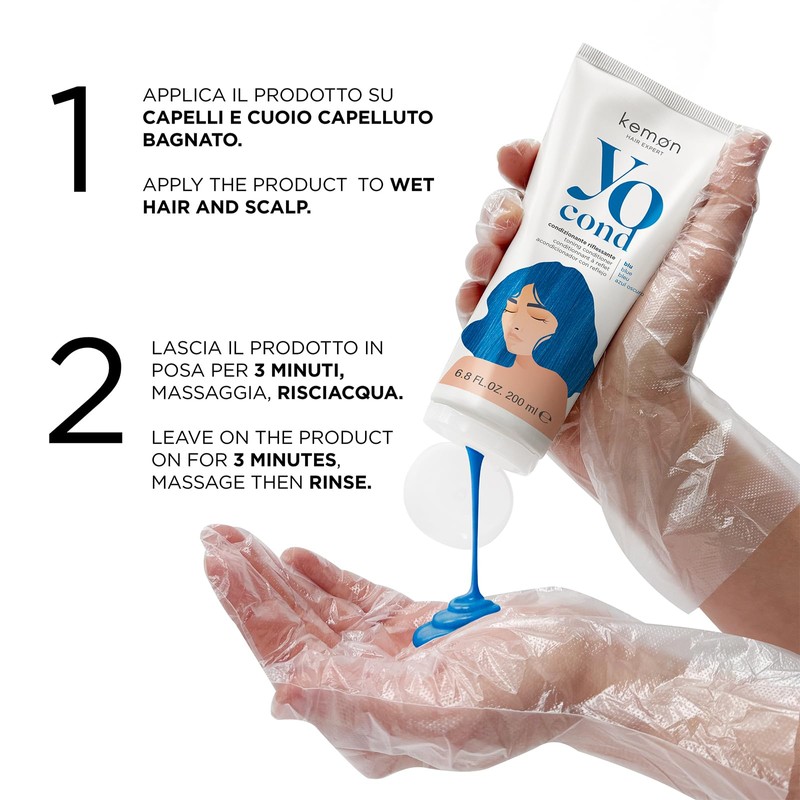 Kemon Yo Cond Blu Maschera Riflessante Vegan 200 ml