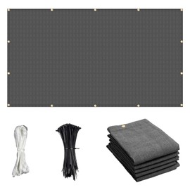 Cool Area Sun Shade Cloth with Grommets 3/4/6/8/10/12/16/20 FT Shade Panel Shade Tarp Screen Fabic for Outdoor Patio Pergola Cover Deck Garden, 4x6 FT, Dark Grey