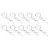 uxcell 10Pcs 3mmx70mm 304 Stainless Steel R Shaped Spring Cotter