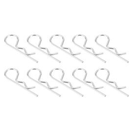 uxcell 10Pcs 3mmx70mm 304 Stainless Steel R Shaped Spring Cotter Pins, R Clips Cotter Pin Spring Fastener for Household Appliances, Sports Equipment, Car Mechanics Repair (Silver)