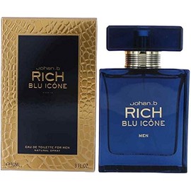 Rich Blu Icone by Johan.b, 3 oz Eau De Toilette Spray for Men
