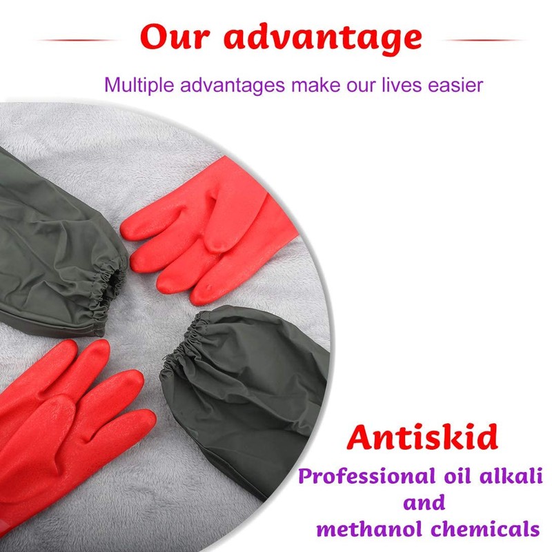 Coopache Waterproof Pond Gloves, Extra Long Sleeve Full Arm Gloves