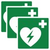 Movilideas 3 pezzi di defibrillatore PVC adesivo resistente per esterni